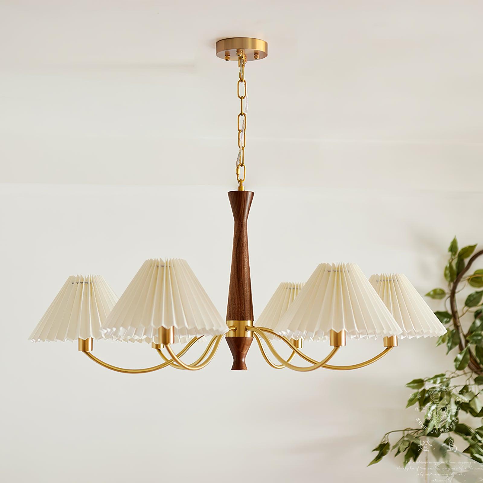Zarn Pleated Chandelier Fabric - Lamp Copper