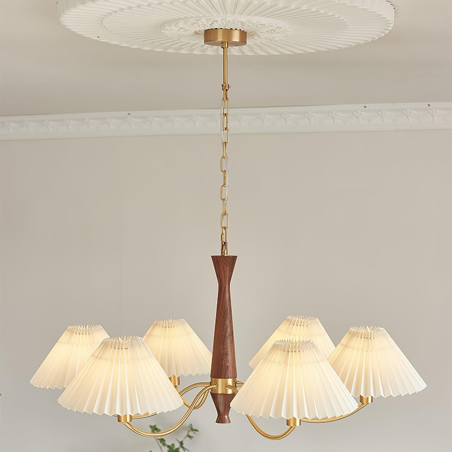 Zarn Pleated Chandelier Fabric - Lamp Copper