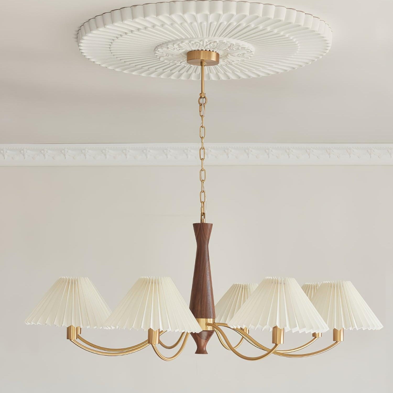 Zarn Pleated Chandelier Fabric - Lamp Copper