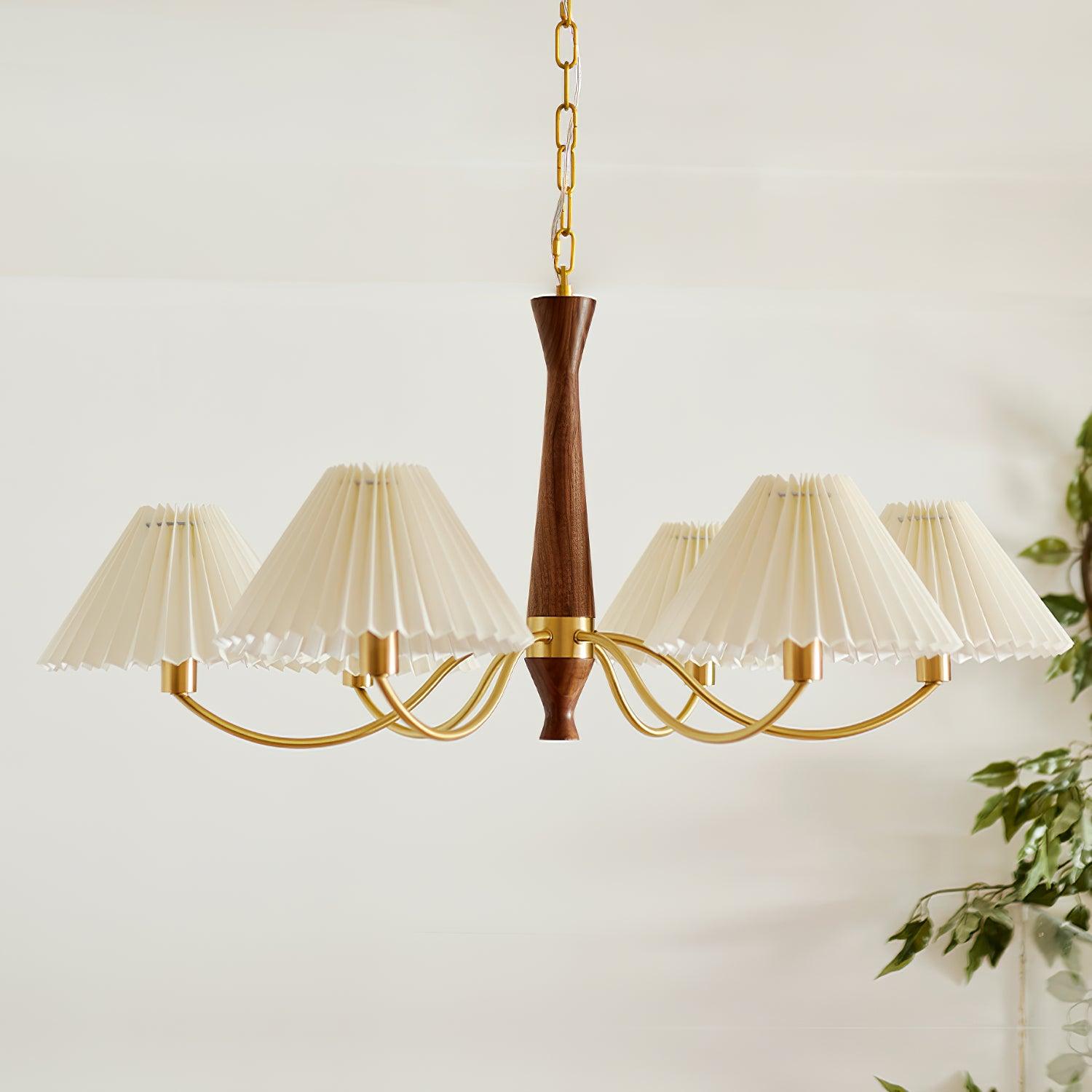 Zarn Pleated Chandelier Fabric - Lamp Copper