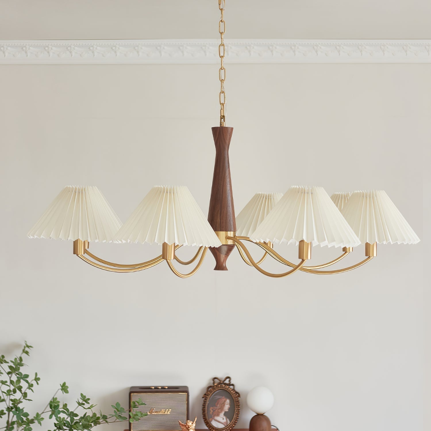 Zarn Pleated Chandelier Fabric - Lamp Copper