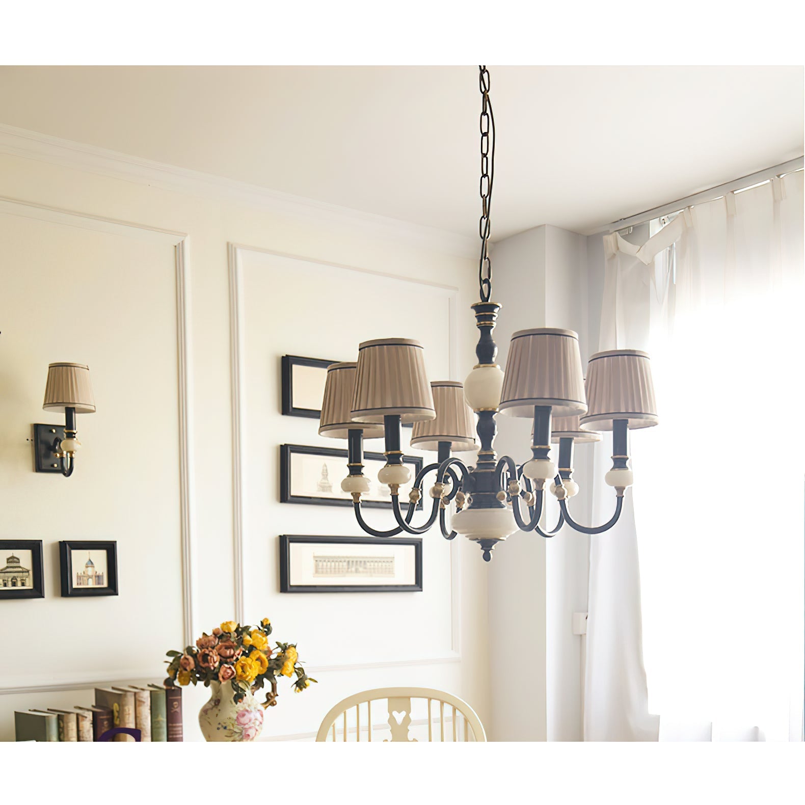 Ivenen Postmodern Luxury Brass Jade Chandelier - Lamp Copper