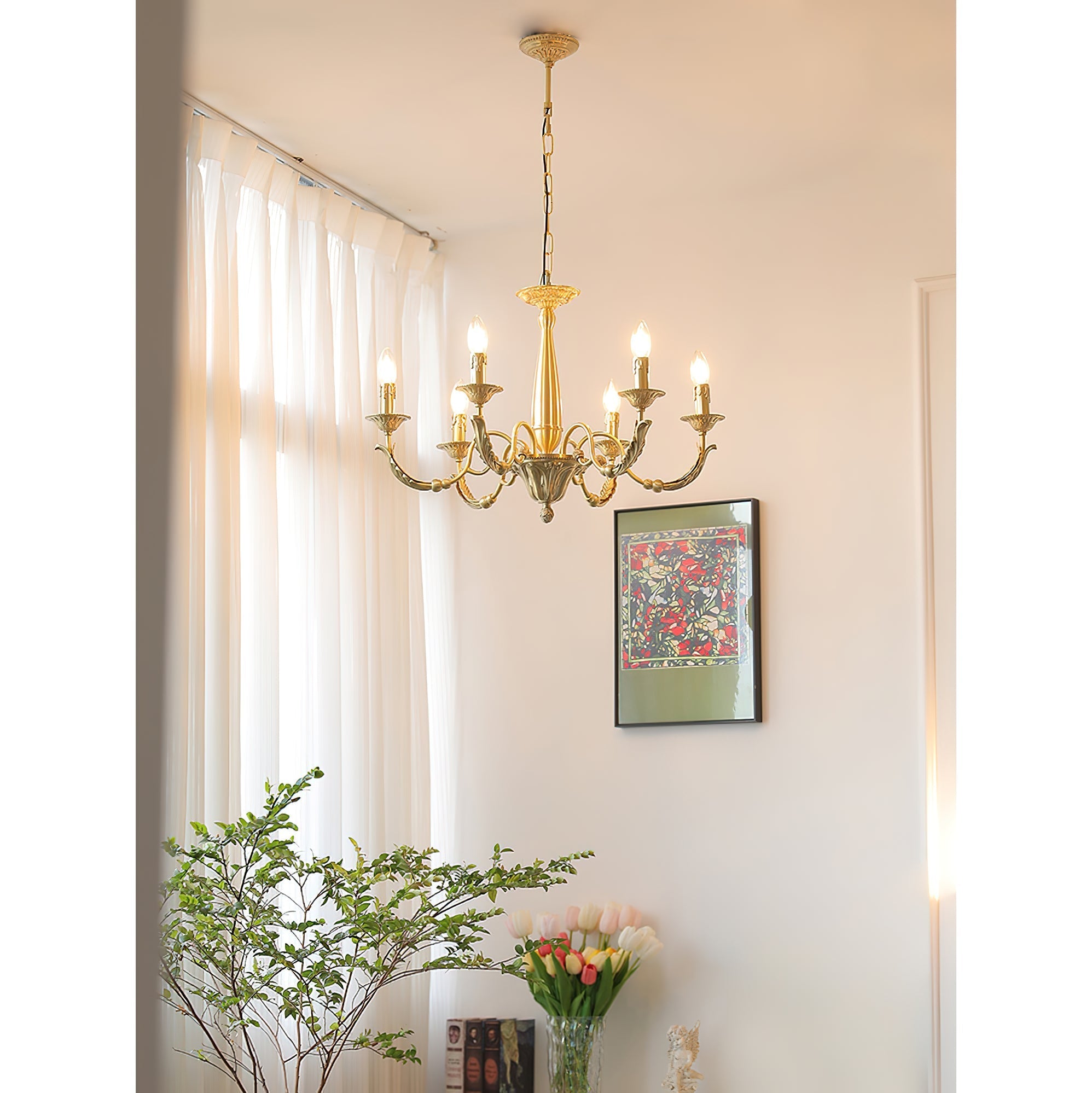 Cevynara Postmodern Luxury Metal Chandelier - Lamp Copper