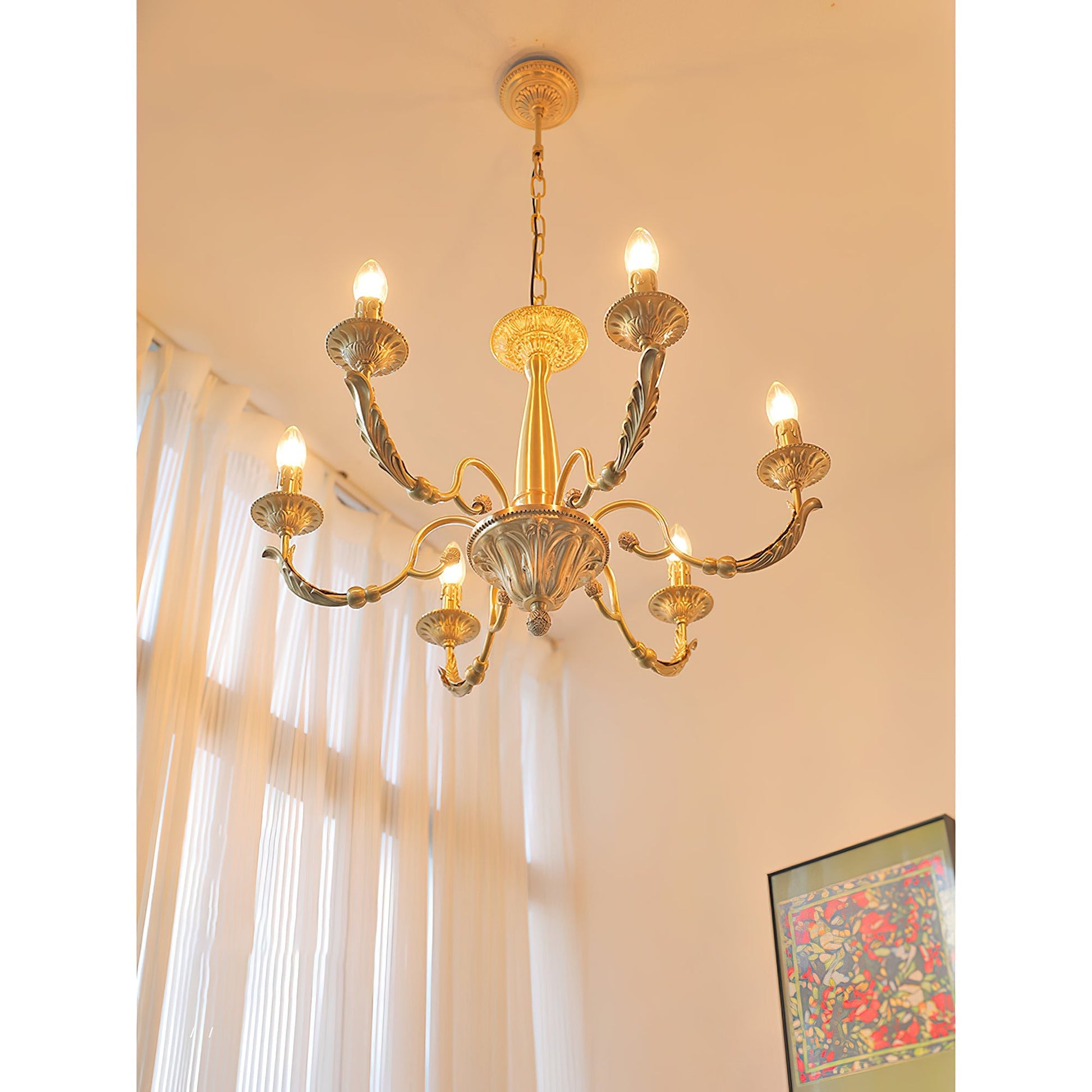 Cevynara Postmodern Luxury Metal Chandelier - Lamp Copper