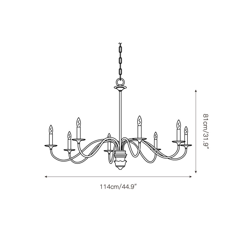 Usolila Vintage Industrial Hill Metal Chandelier - Lamp Copper