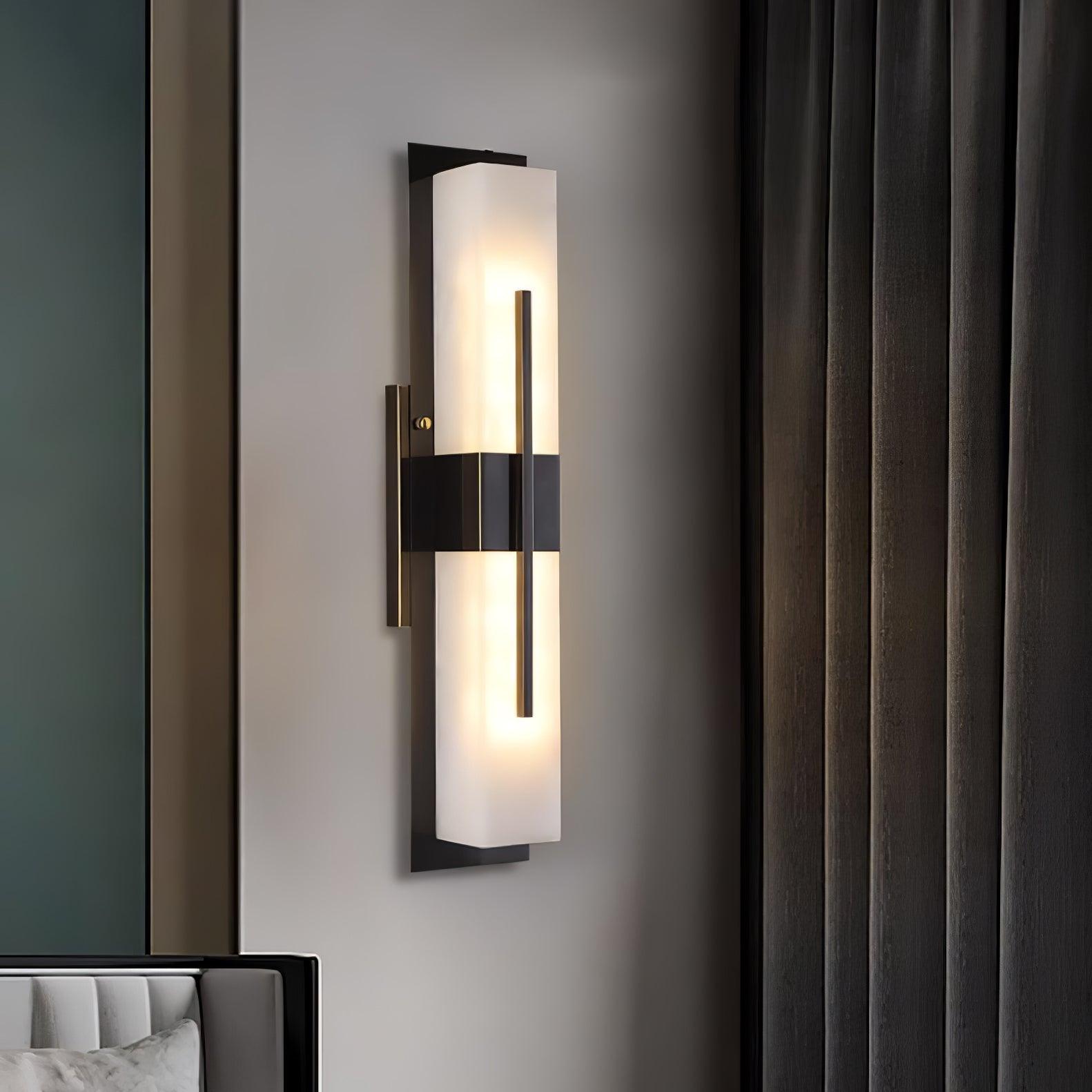 Lylirel Rectangular Alabaster Wall Light - Lamp Copper