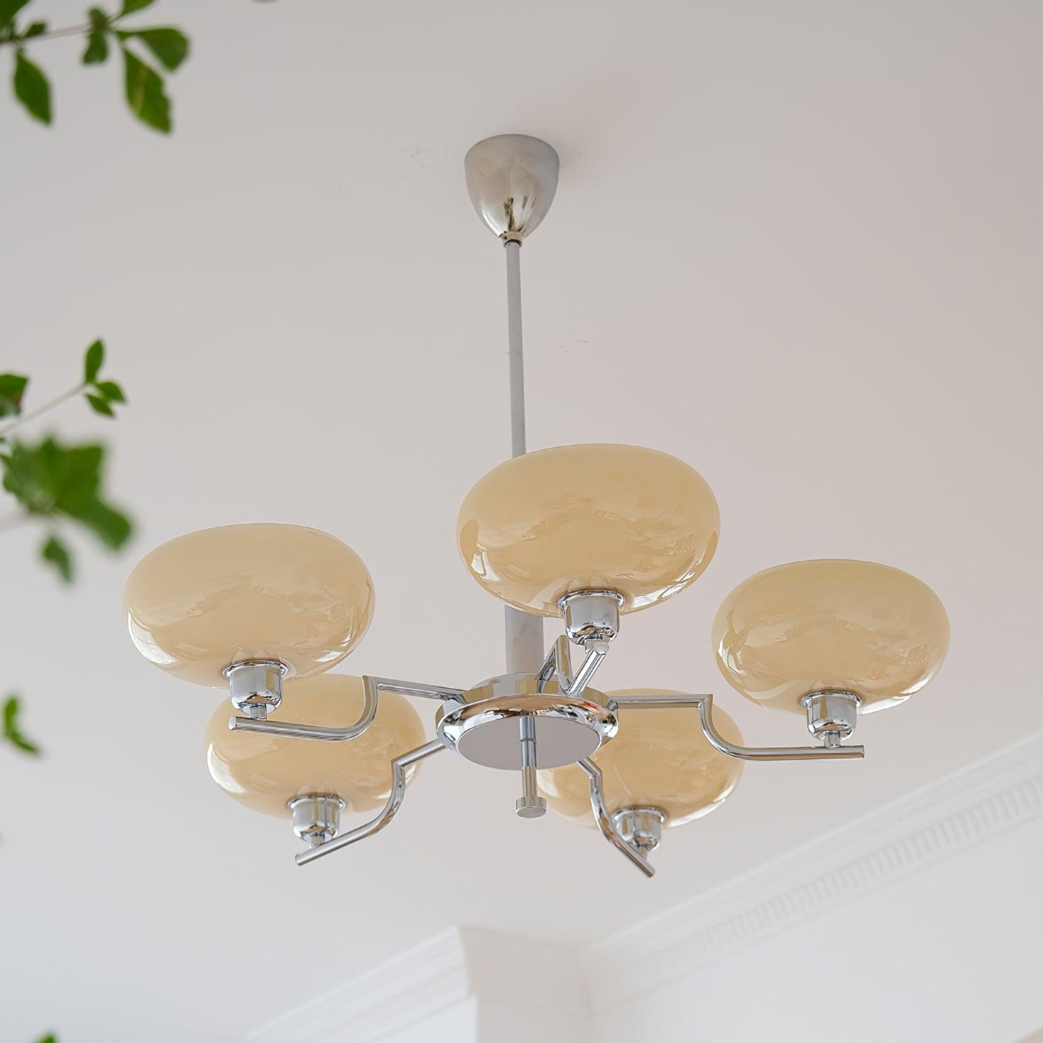 Candy Chandeliers Glass Midcentury - Lamp Copper