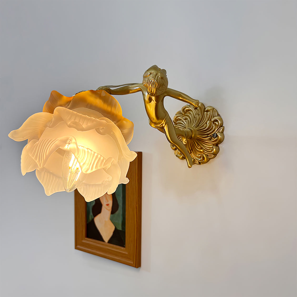 Arque Glass Rose Wall Lamp - Lamp Copper