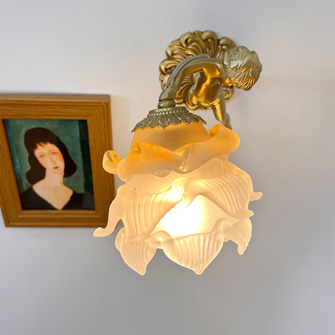 Arque Glass Rose Wall Lamp - Lamp Copper