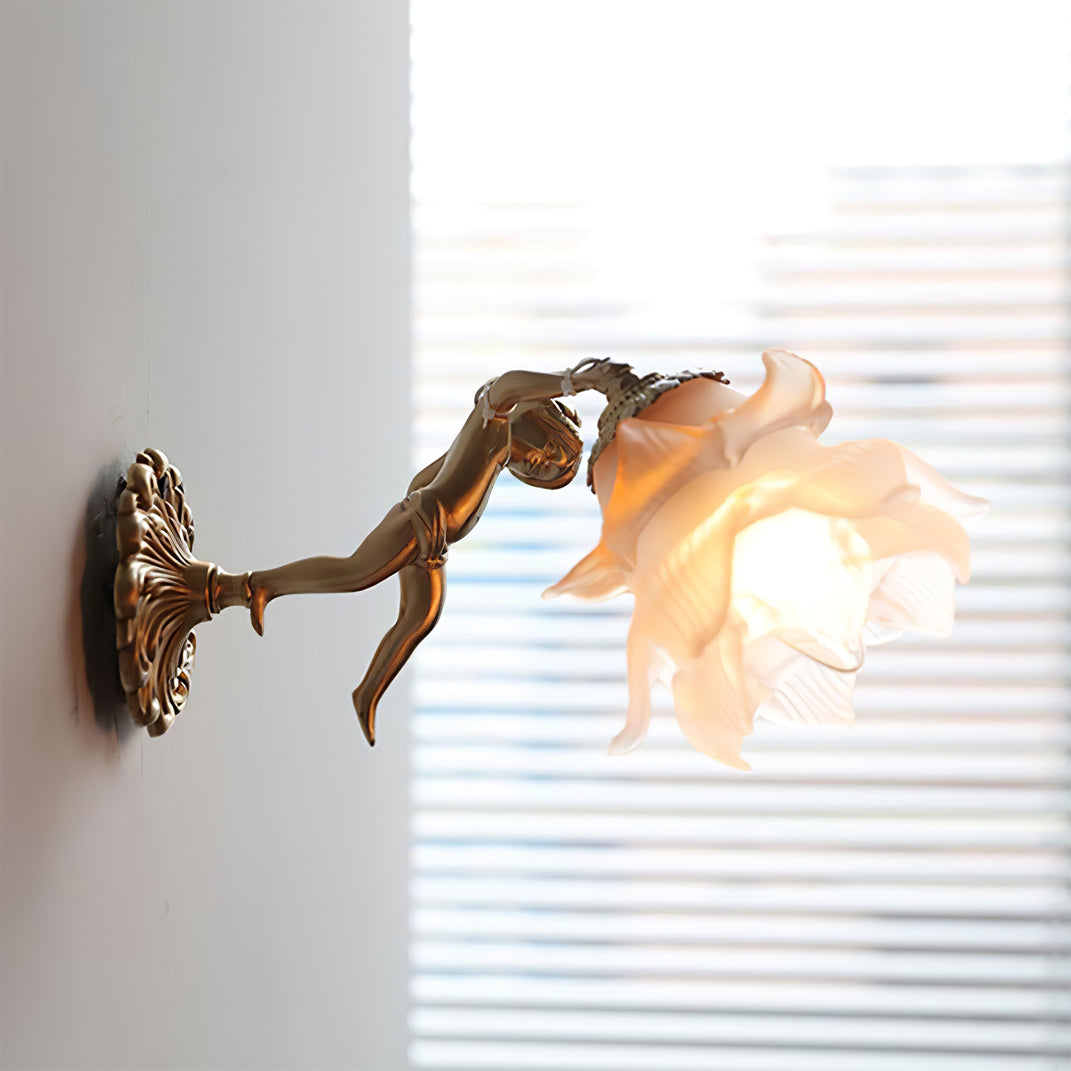 Arque Glass Rose Wall Lamp - Lamp Copper
