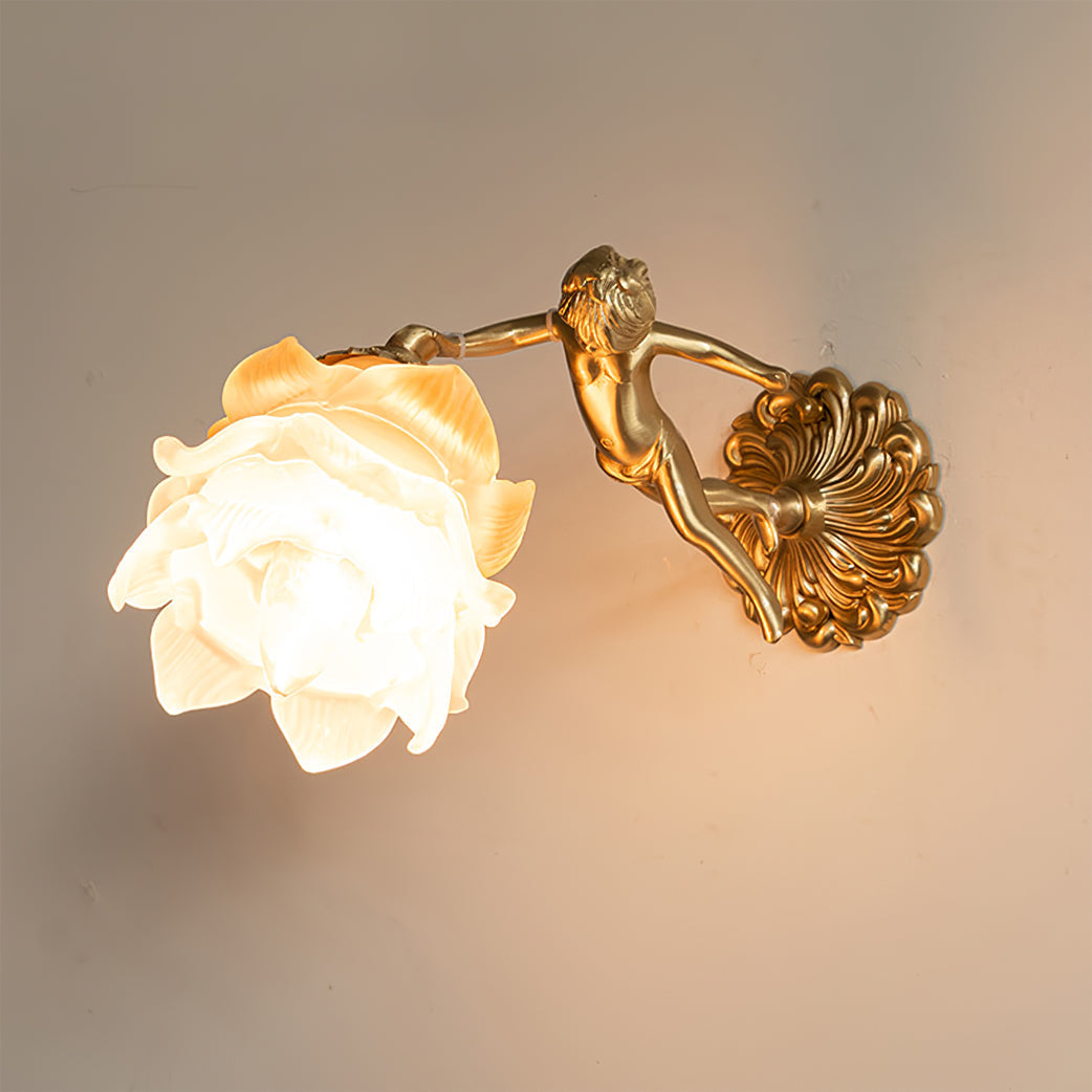 Arque Glass Rose Wall Lamp - Lamp Copper