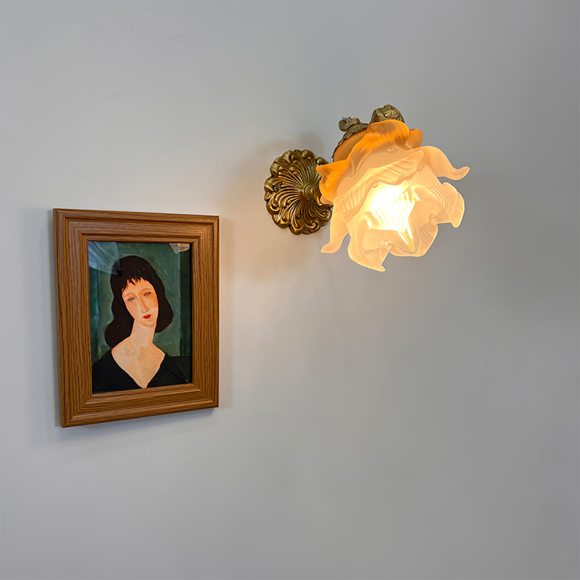 Arque Glass Rose Wall Lamp - Lamp Copper