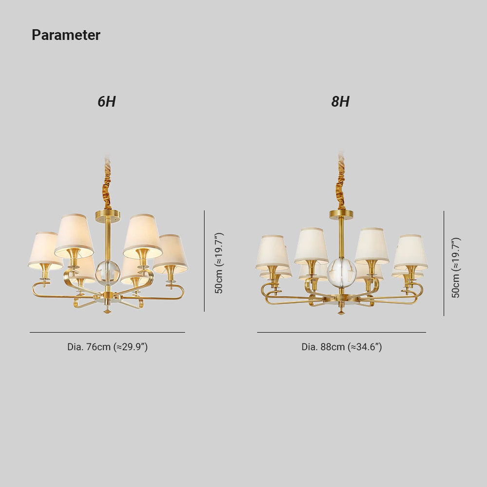 Sage Postmodern Luxury Fabric Crystal Chandelier