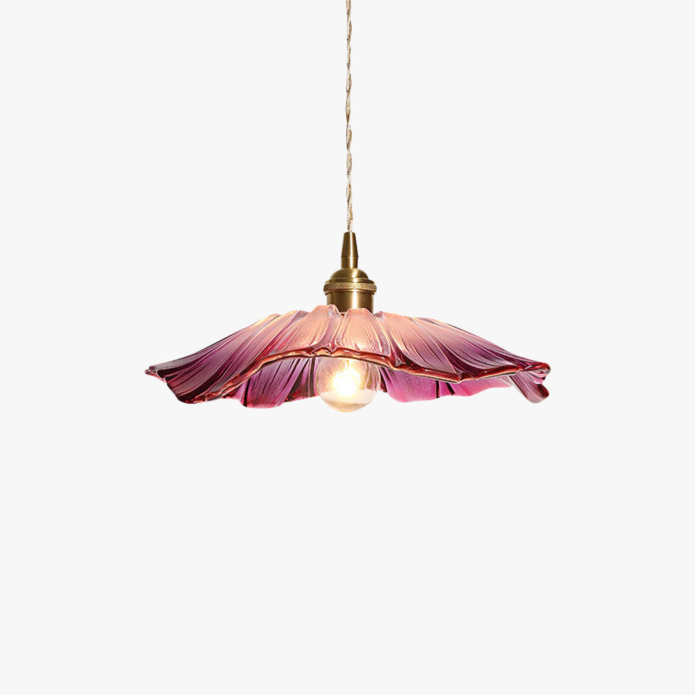 Calia Flower Glass Ceiling/Pendant Light - Lamp Copper