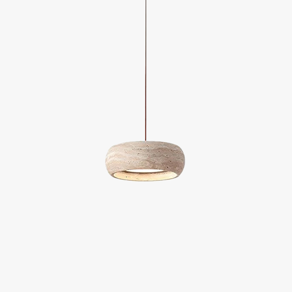 Ritta Donut-Shaped Pendant Lights Travertine - Lamp Copper