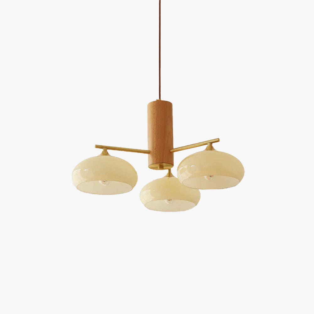 Candy Glass Persimmon Chandeliers - Lamp Copper