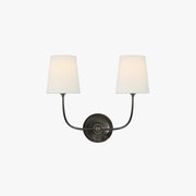 Victor Wall Lamp Black Bronze Fabric - Lamp Copper
