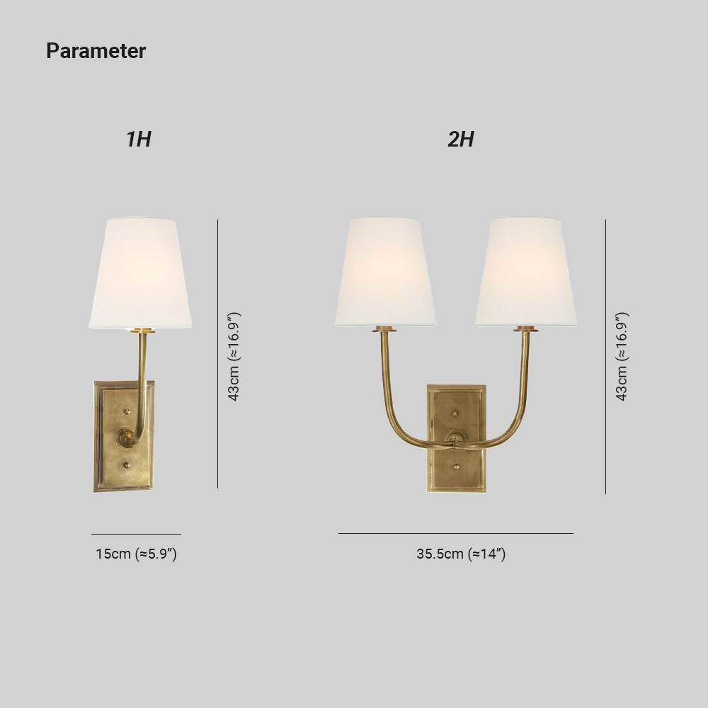 Esther Wall Lamp Fabric - Lamp Copper
