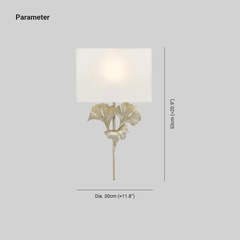 Daisy Wall Lamp Ginkgo Leaf - Lamp Copper