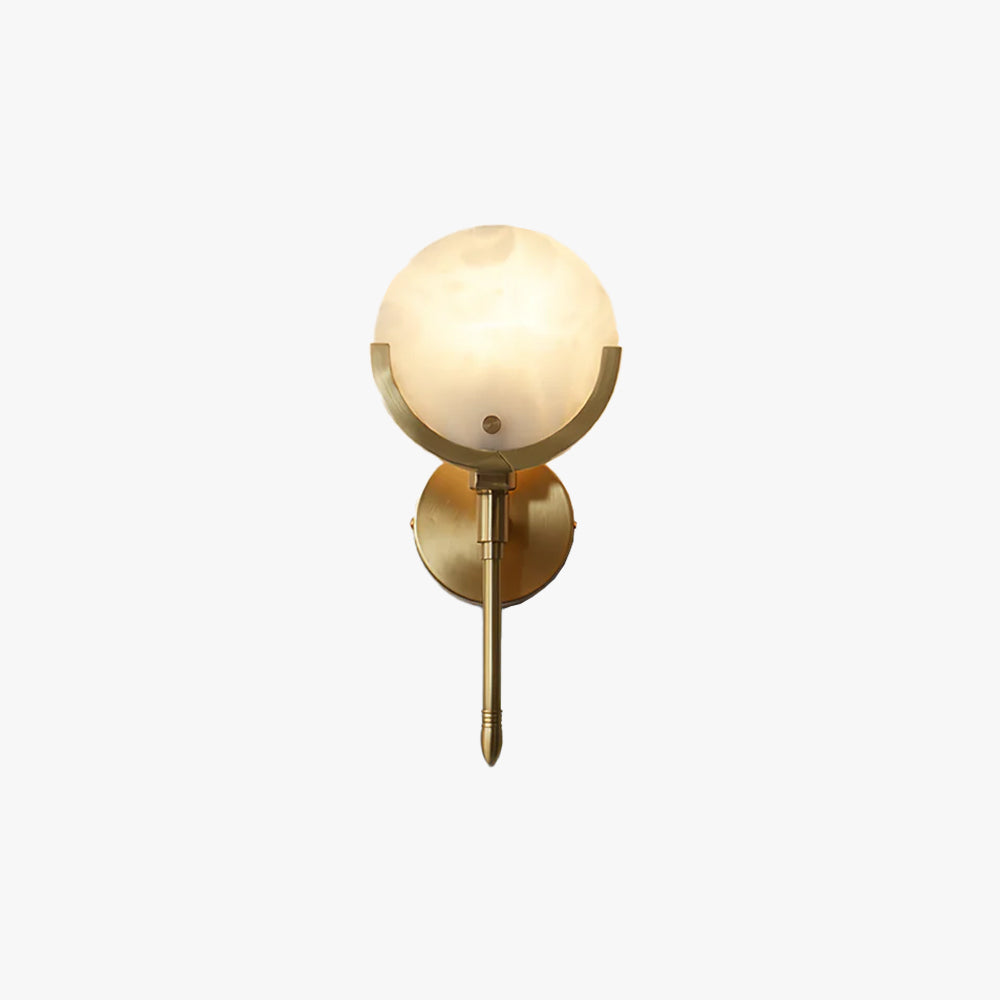 Bravi Brass Sconce Alabaster - Lamp Copper