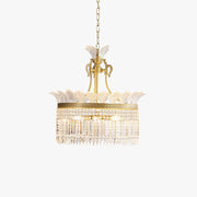 Xelra Chandelier Brass & Crystal - Lamp Copper