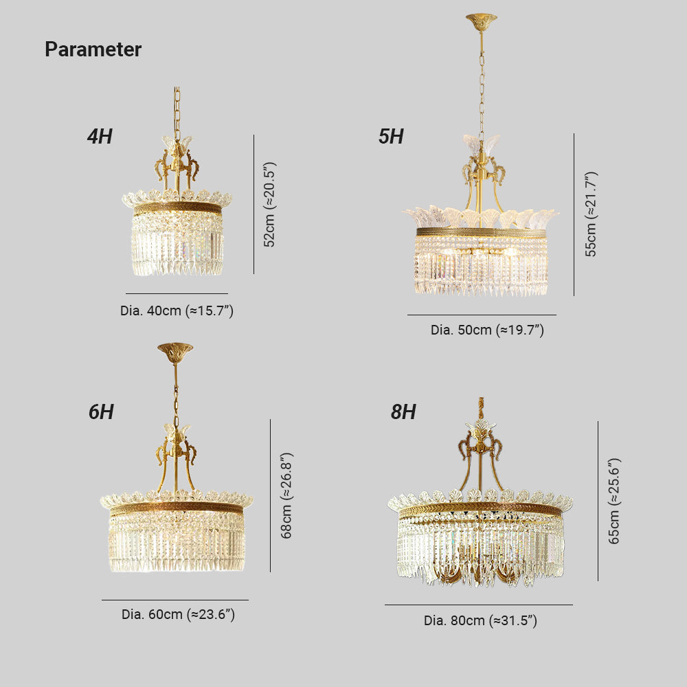 Miles Chandelier French Empire Luxury Farmhouse - Lamp Copper