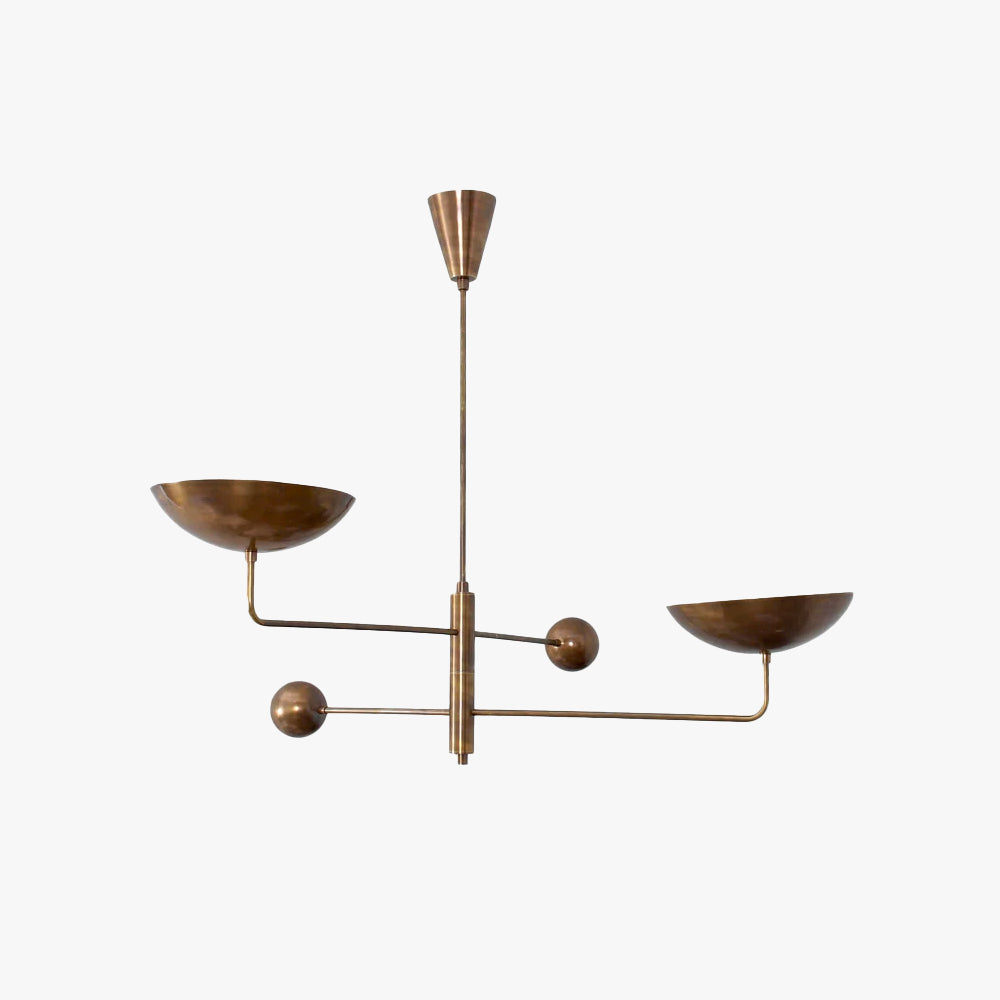 Stella Chandelier Sculptural Industrial - Lamp Copper