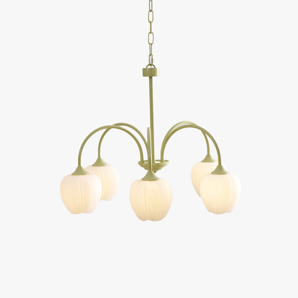 Tulip Fresh Chandeliers Glass - Lamp Copper