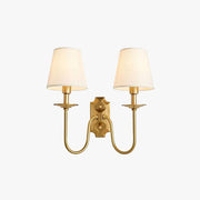 Chloe Vintage Fabric Shades Wall Lamp - Lamp Copper