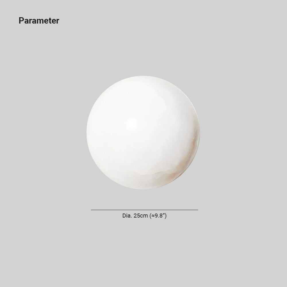 Grex Minimalist Round Alabaster Wall Lamp - Lamp Copper