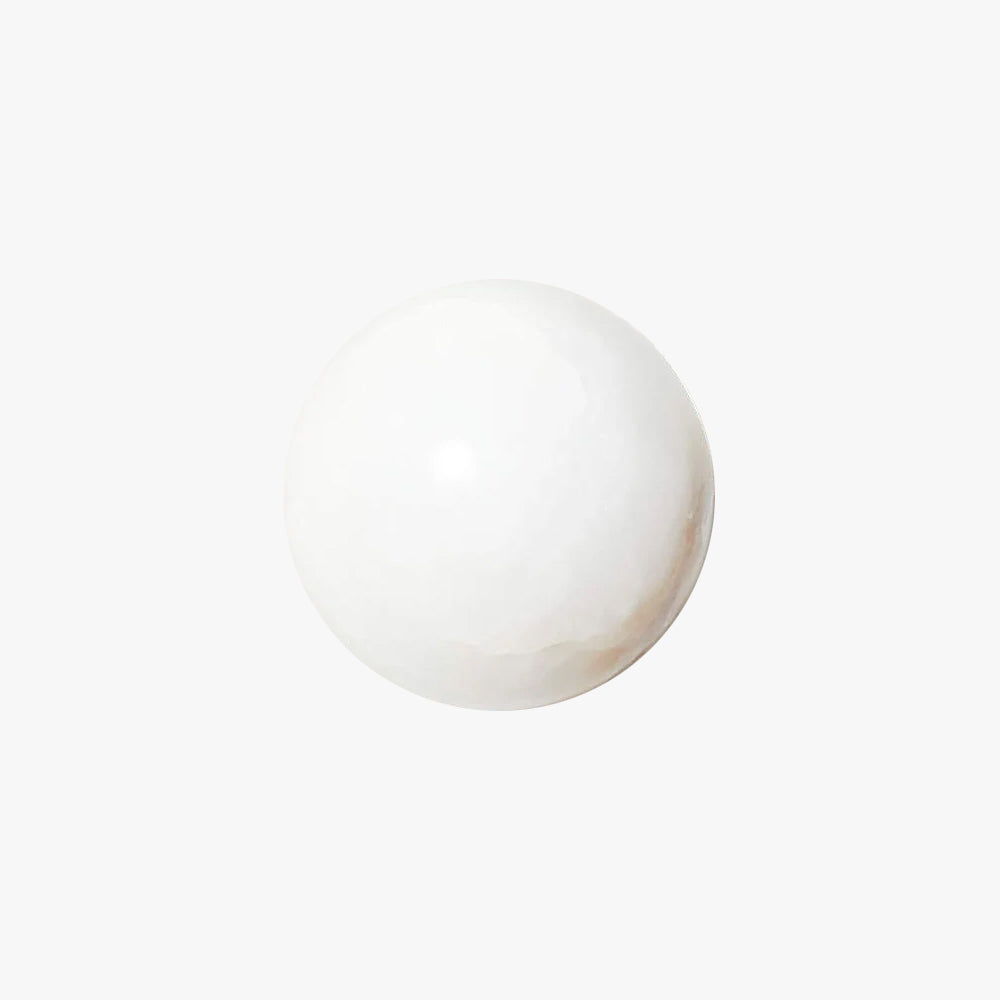 Grex Minimalist Round Alabaster Wall Lamp - Lamp Copper