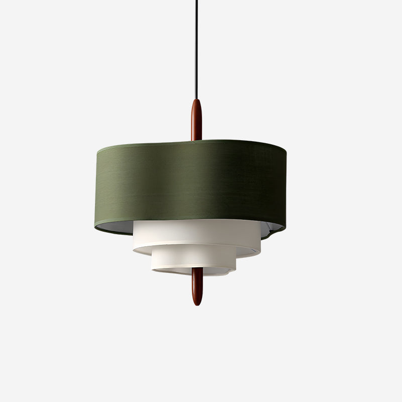 Ophel Green Fabric Pendant Lamp - Lamp Copper