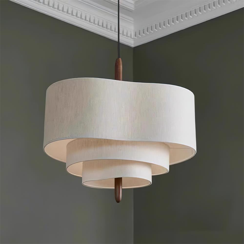 Ophel Green Fabric Pendant Lamp - Lamp Copper