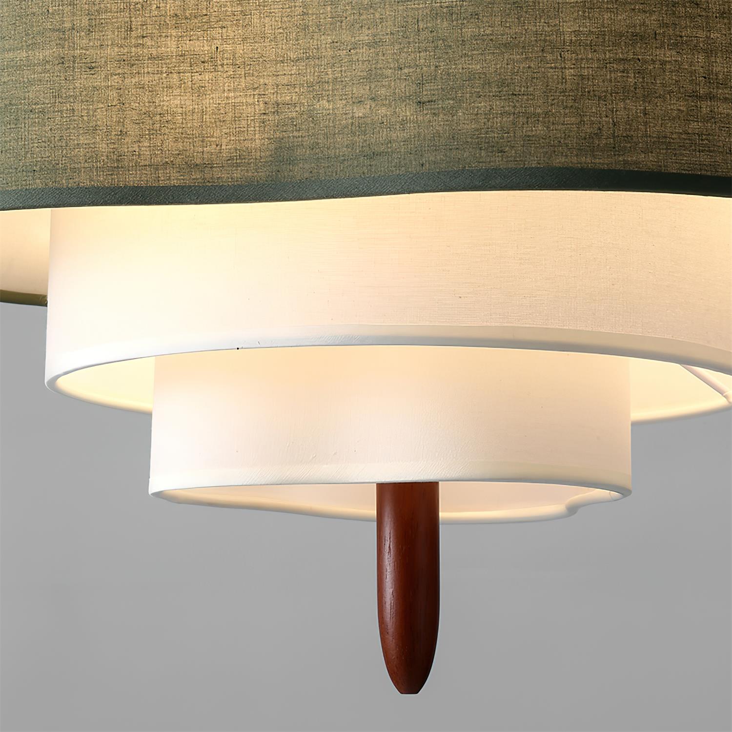 Ophel Green Fabric Pendant Lamp - Lamp Copper