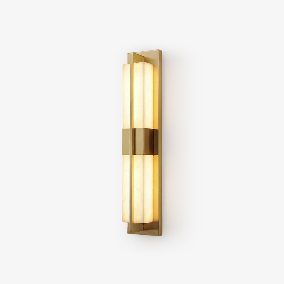 Caspian Alabaster Brass Wall Light - Lamp Copper