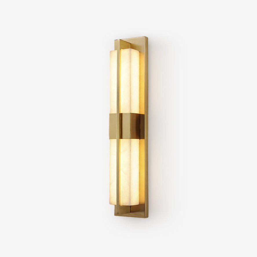 Caspian Alabaster Brass Wall Light - Lamp Copper