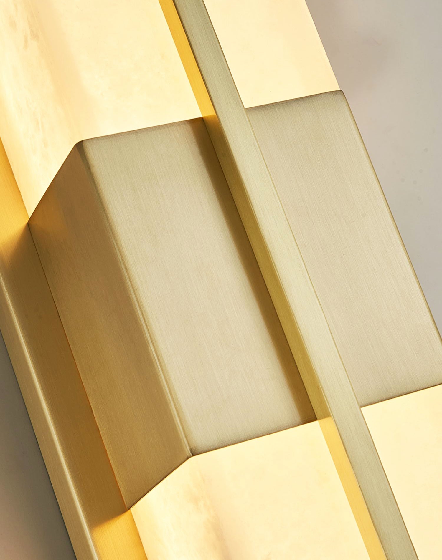 Caspian Alabaster Brass Wall Light - Lamp Copper