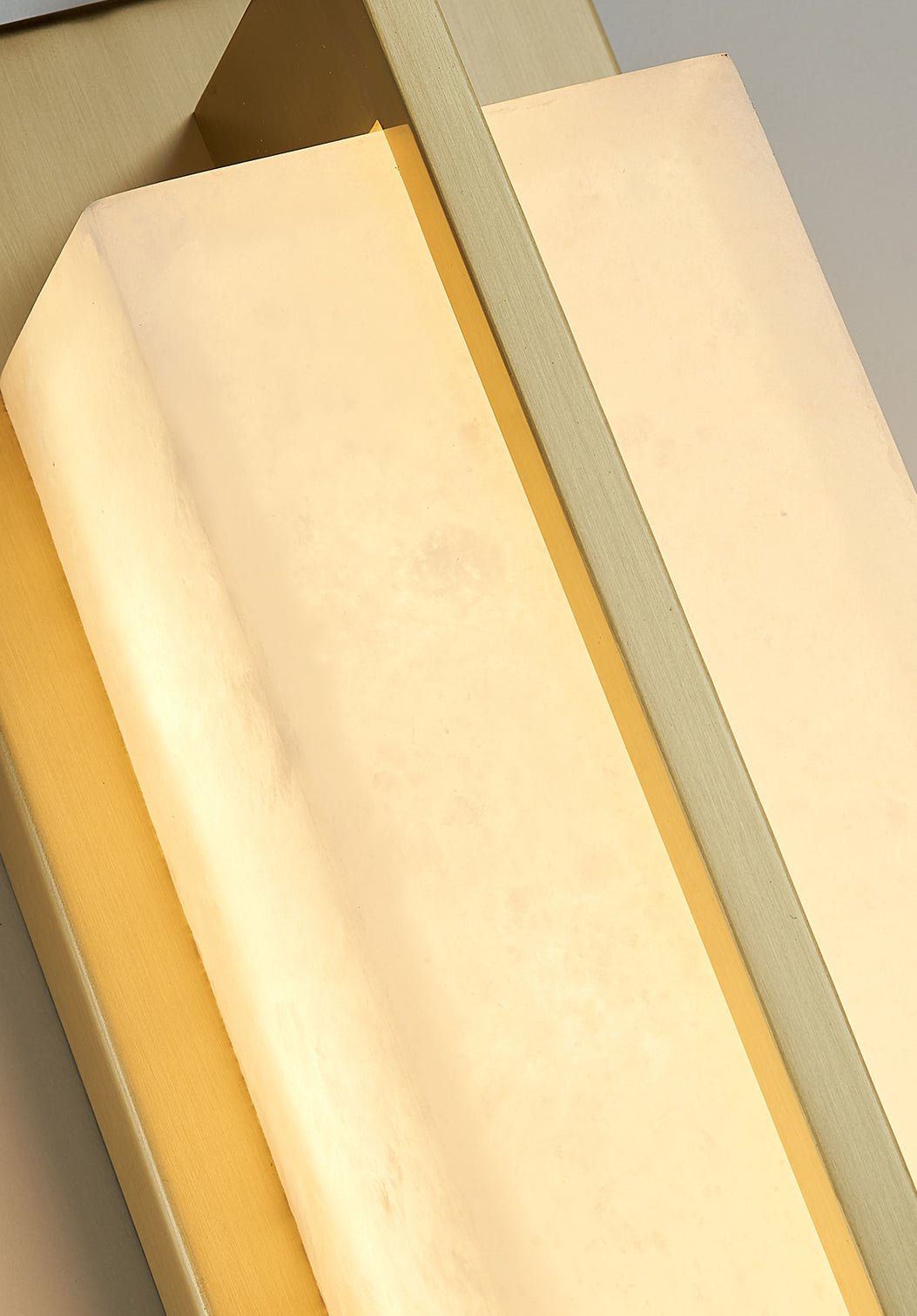 Caspian Alabaster Brass Wall Light - Lamp Copper