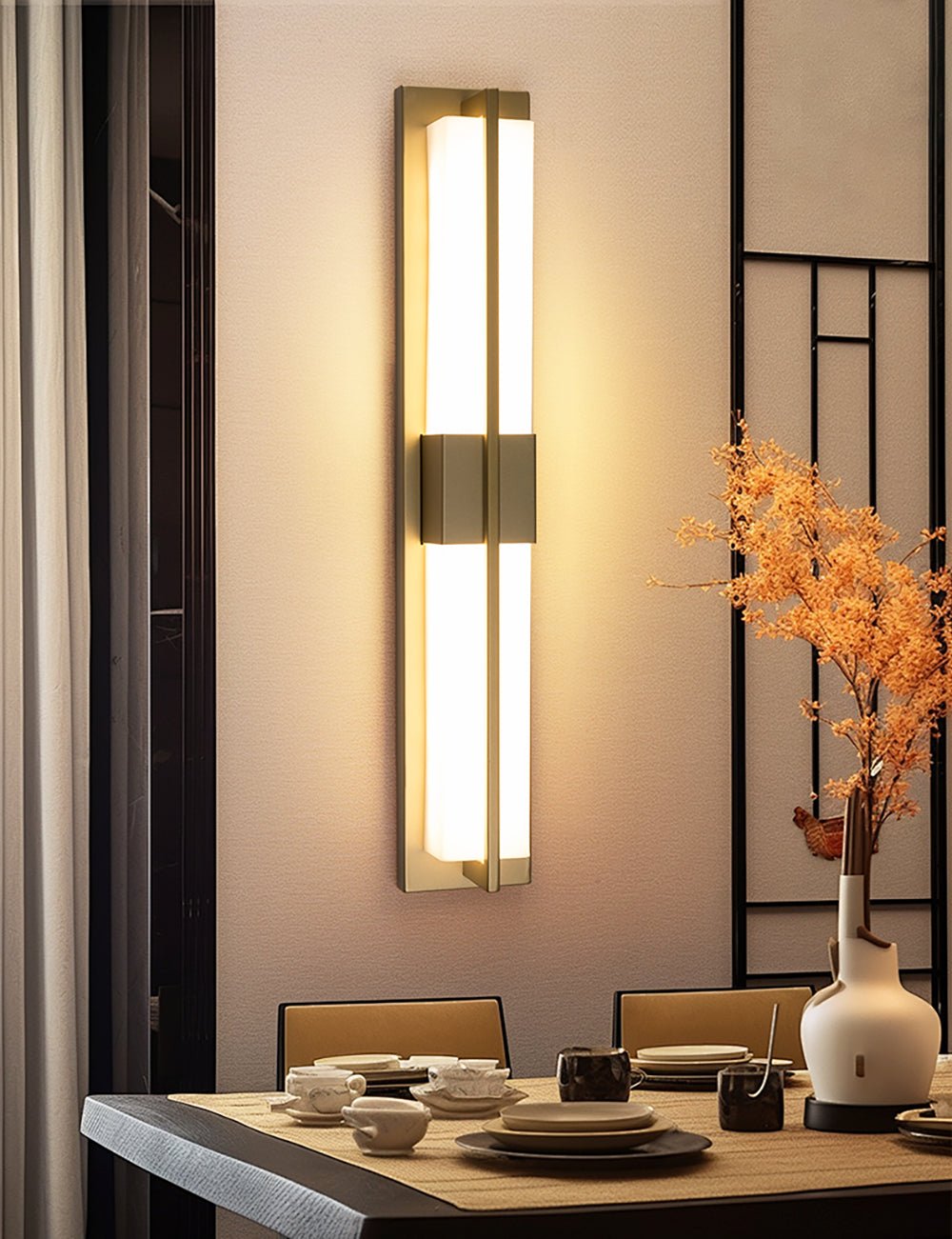 Caspian Alabaster Brass Wall Light - Lamp Copper