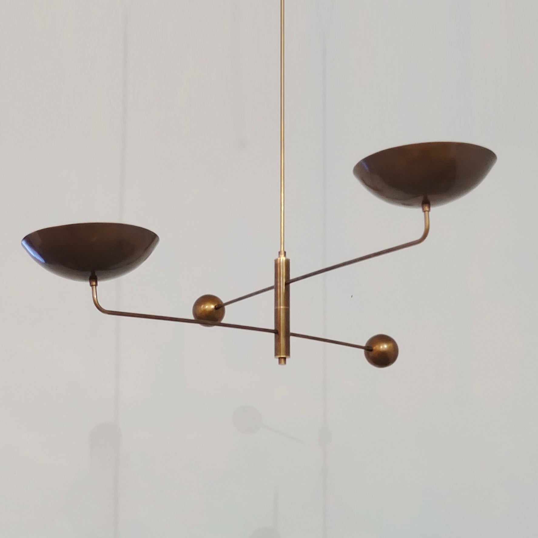 Stella Chandelier Sculptural Industrial - Lamp Copper