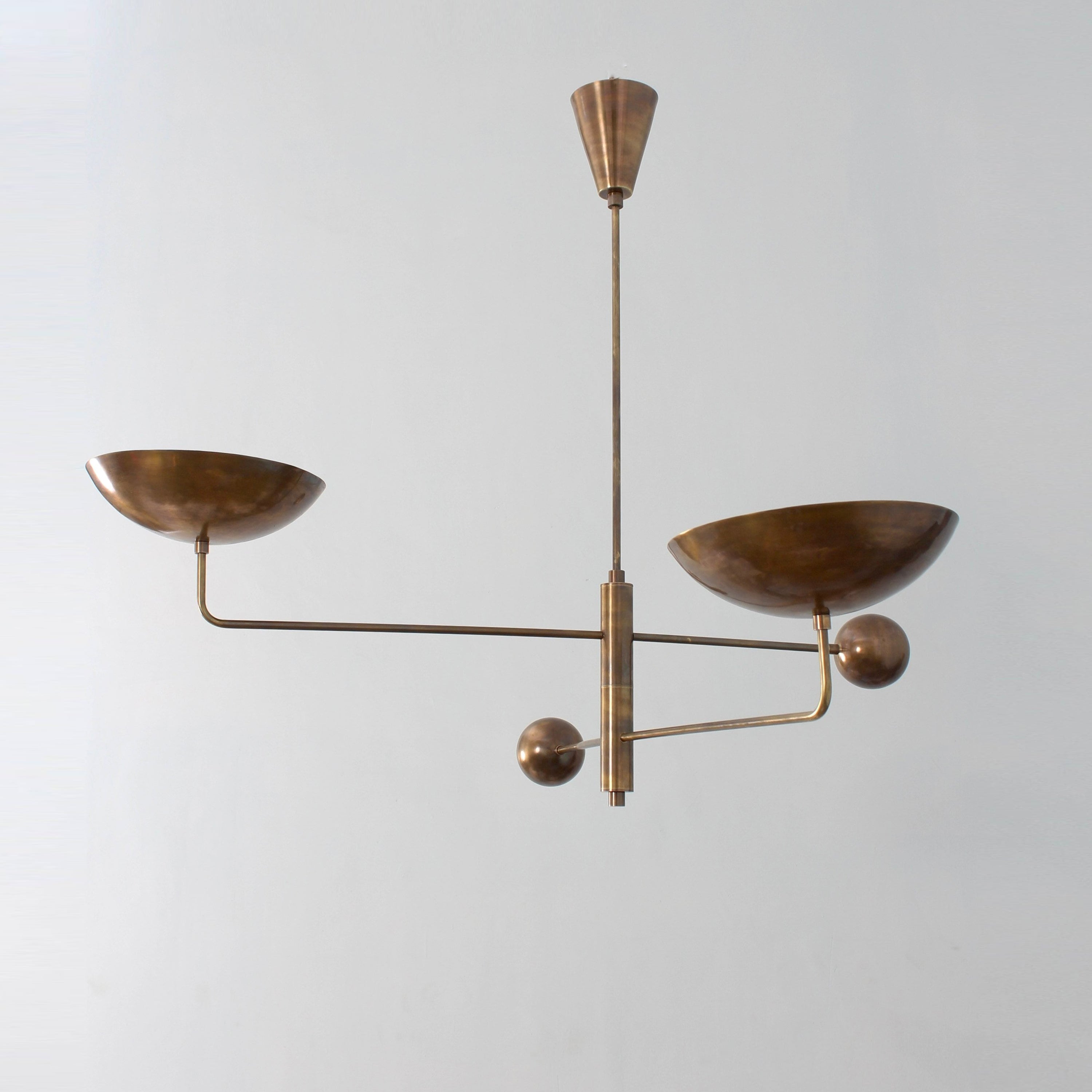 Stella Chandelier Sculptural Industrial - Lamp Copper