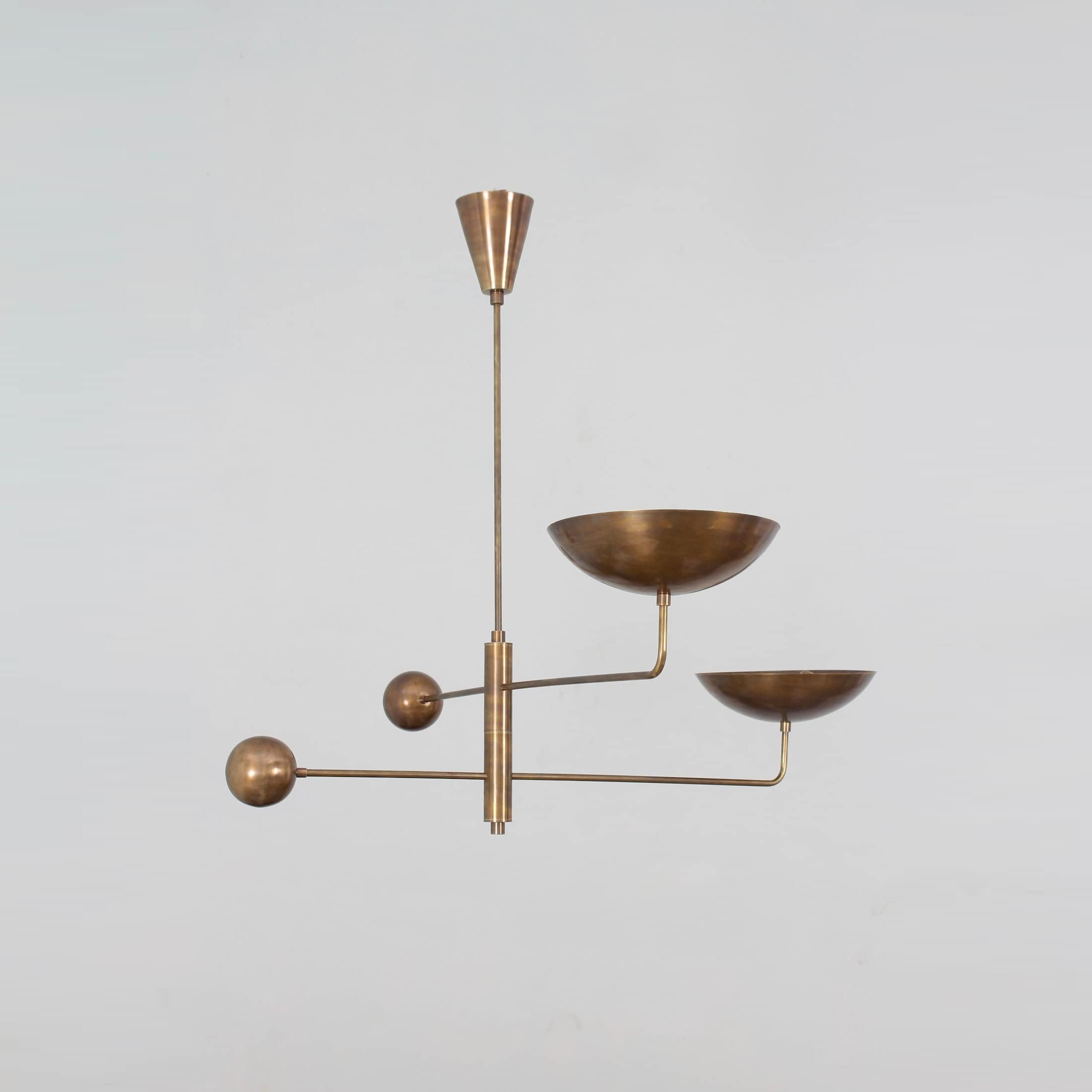 Stella Chandelier Sculptural Industrial - Lamp Copper