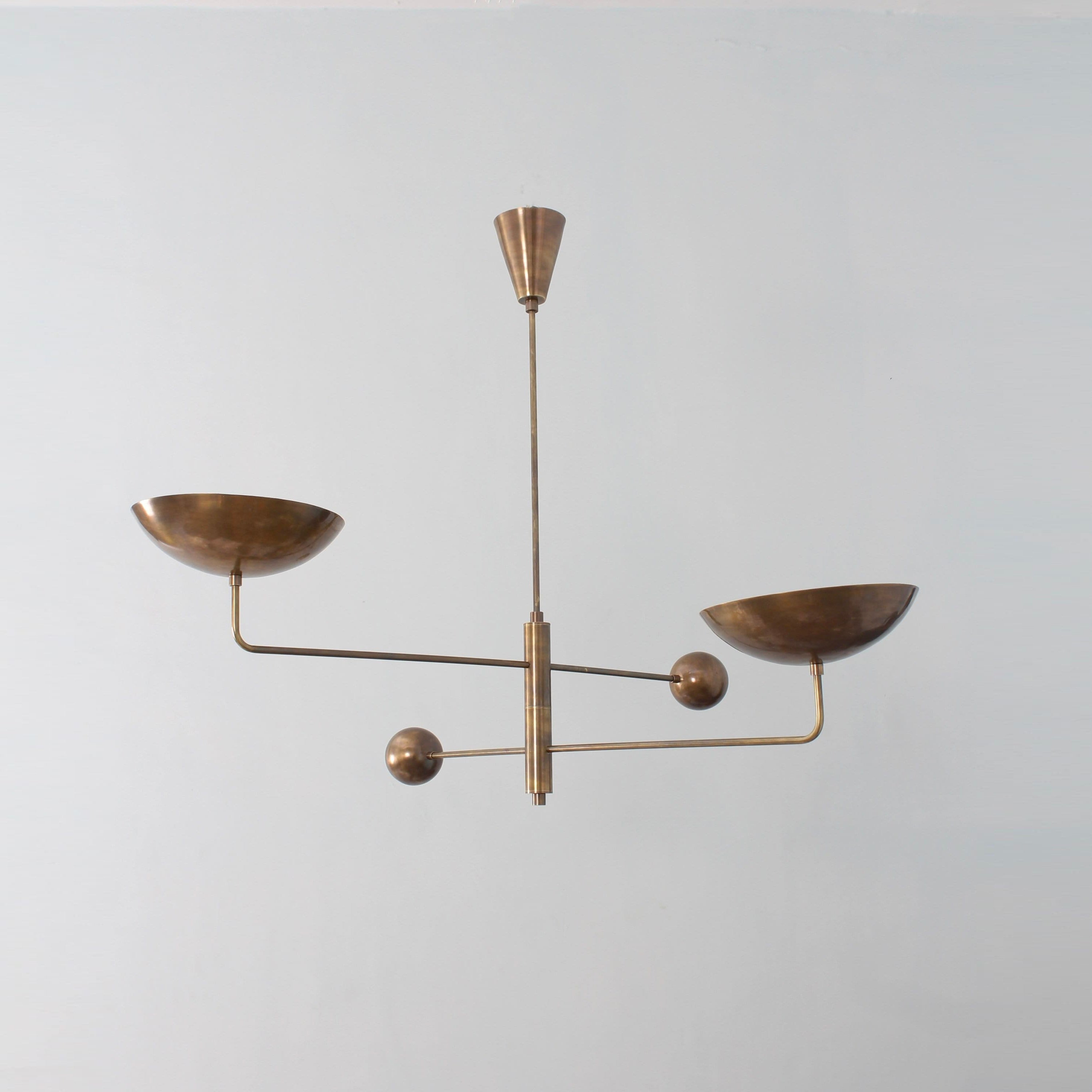 Stella Chandelier Sculptural Industrial - Lamp Copper