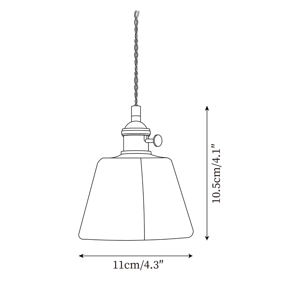 Amberlyn Vintage Amber Glass Pendant Light - Lamp Copper