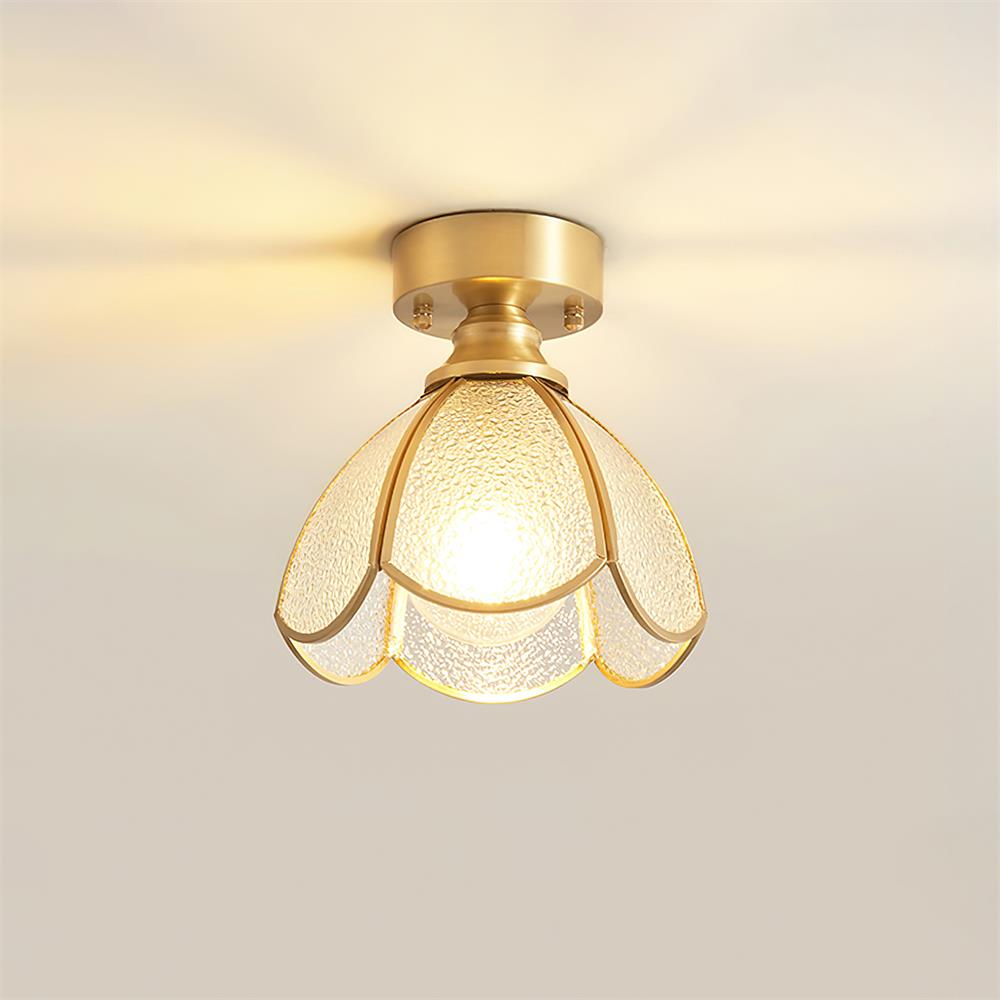 Civelle Tiffany Style Stained Glass Ceiling Light - Lamp Copper