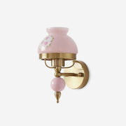 Wall Lamp Glass and Metal Light for Bedroom or Hallway Retro - Lamp Copper