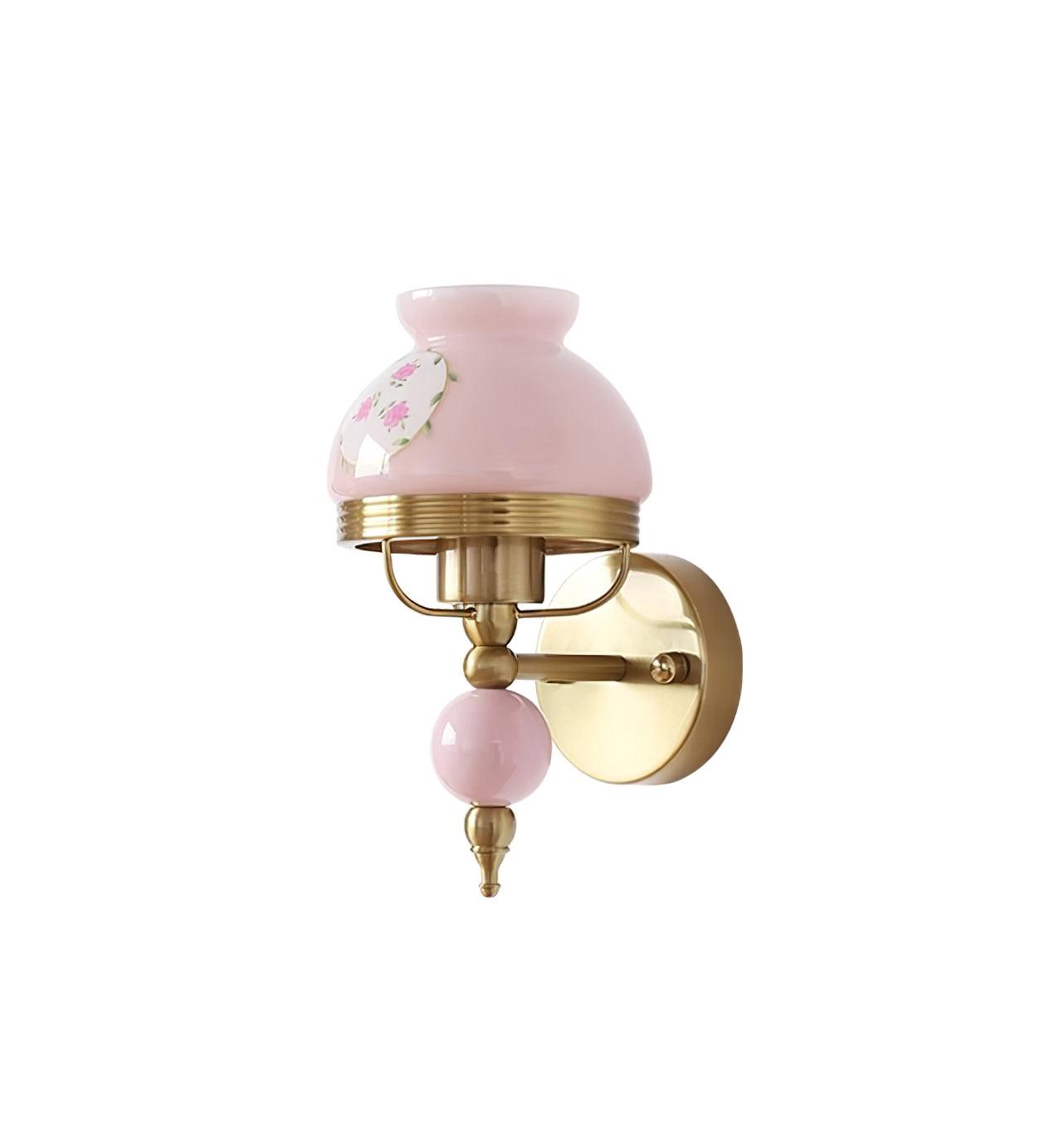 Wall Lamp Glass and Metal Light for Bedroom or Hallway Retro - Lamp Copper