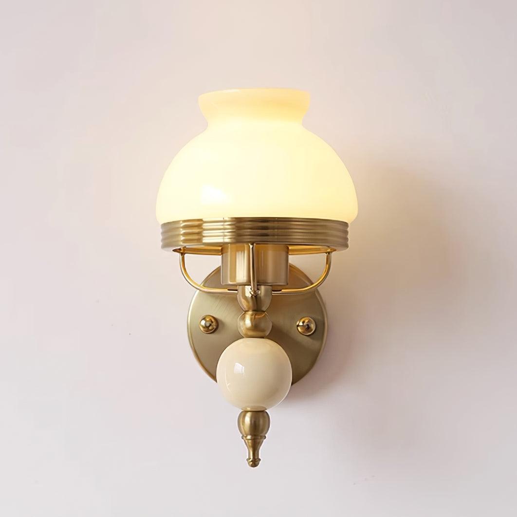 Wall Lamp Glass and Metal Light for Bedroom or Hallway Retro - Lamp Copper