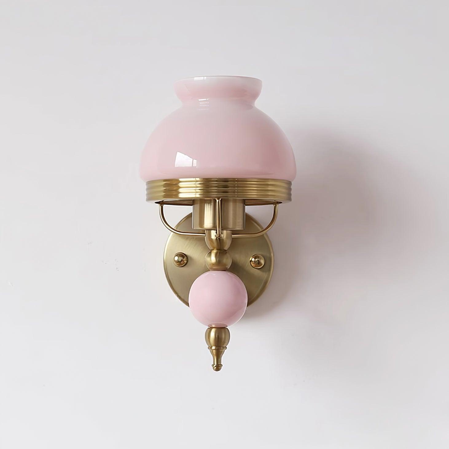 Wall Lamp Glass and Metal Light for Bedroom or Hallway Retro - Lamp Copper
