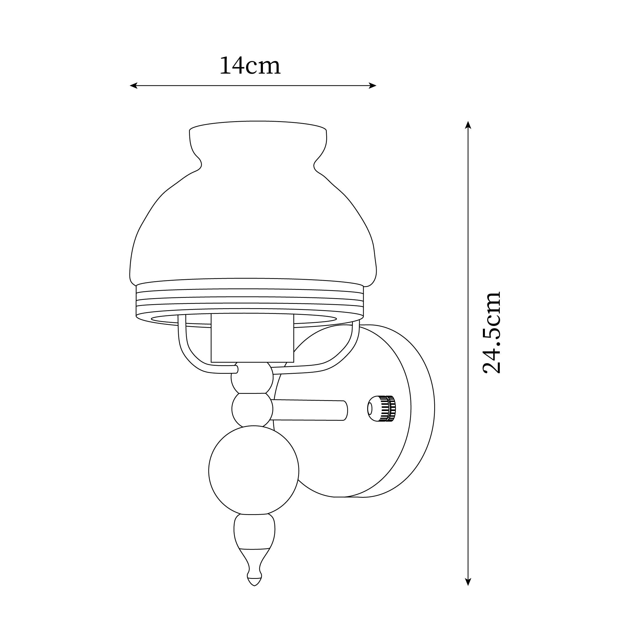 Wall Lamp Glass and Metal Light for Bedroom or Hallway Retro - Lamp Copper
